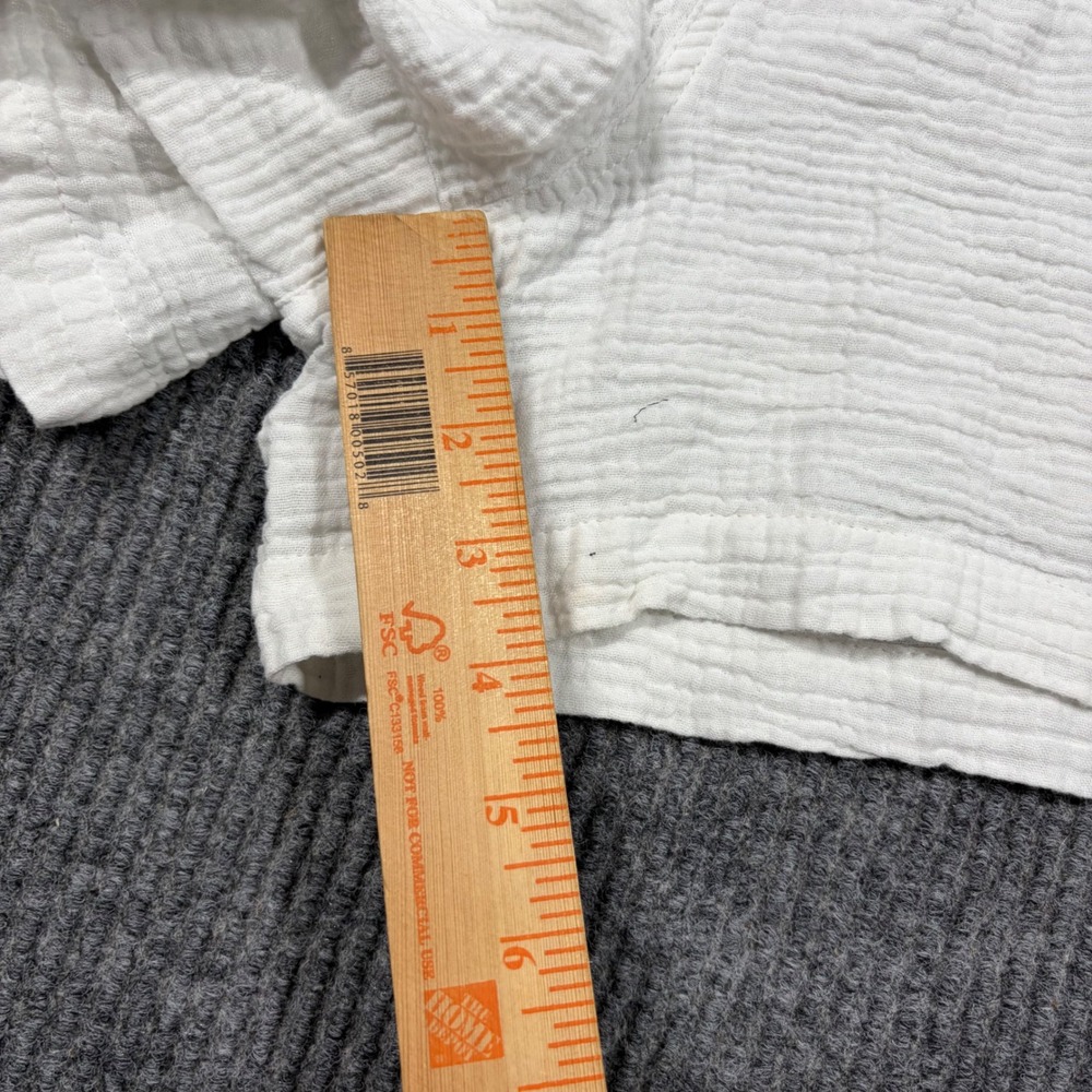 Otal Comfort Shorts Womens L White Gauze Elastic Waist Cotton Blend Casual - Picture 6 of 6